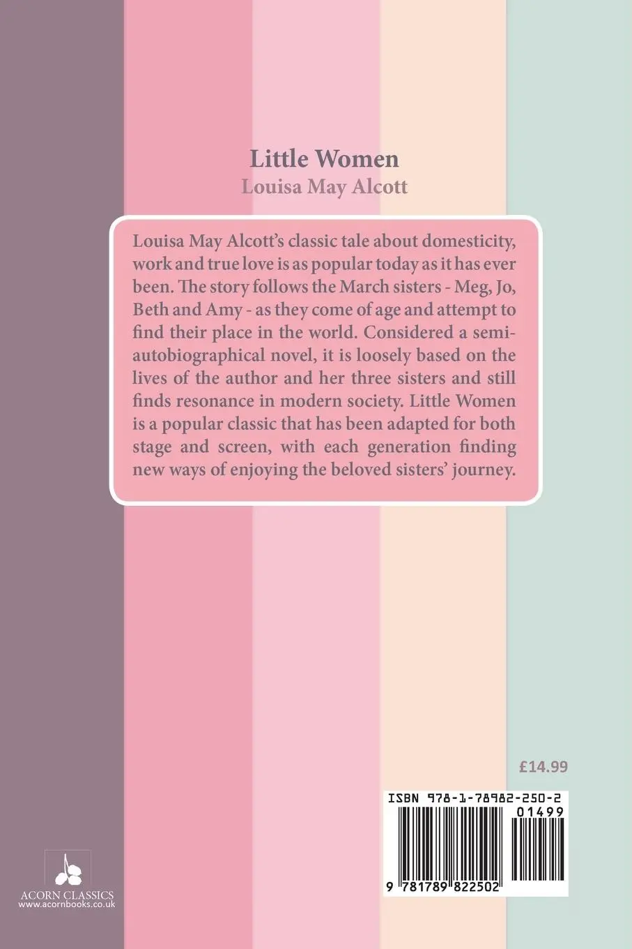 Rückseite: 9781789822502 | Little Women | Louisa May Alcott | Taschenbuch | Englisch | 2020