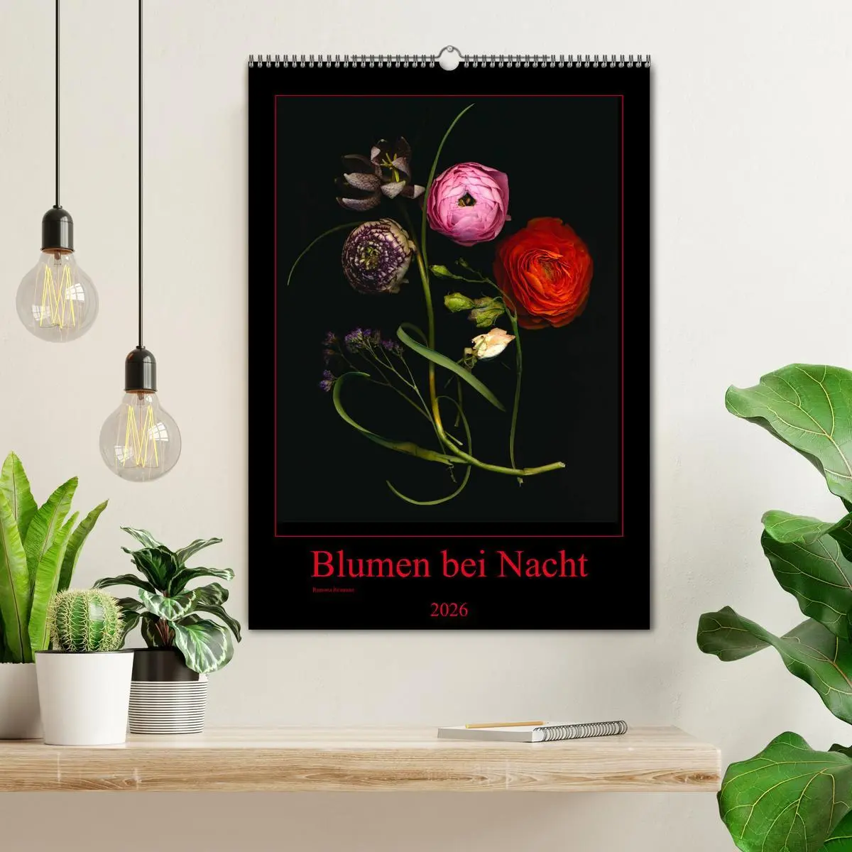Bild: 9783516372502 | Blumen bei Nacht (Wandkalender 2026 DIN A2 hoch), CALVENDO...