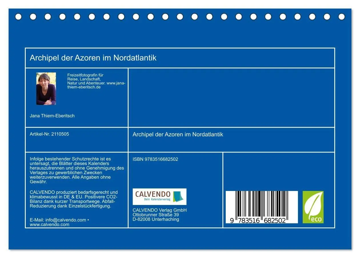Bild: 9783516682502 | Archipel der Azoren im Nordatlantik (Tischkalender 2026 DIN A5...