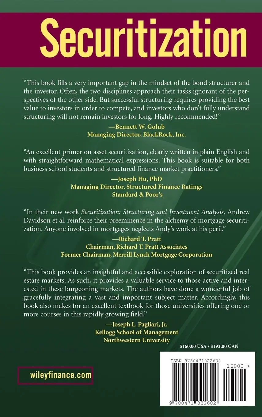 Rückseite: 9780471022602 | Securitization | Structuring and Investment Analysis | Taschenbuch