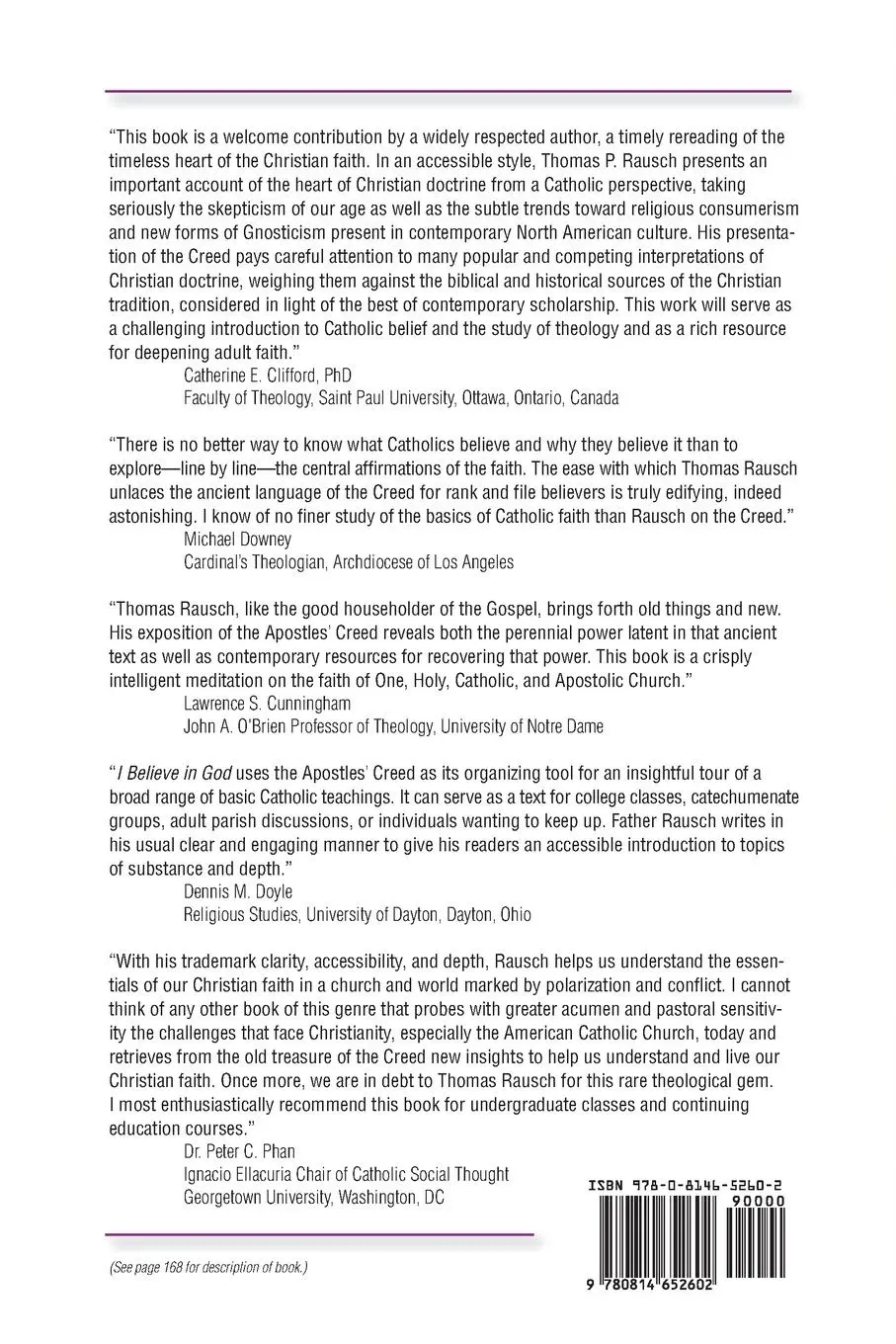 Rückseite: 9780814652602 | I Believe in God | A Reflection on the Apostles' Creed | Rausch | Buch