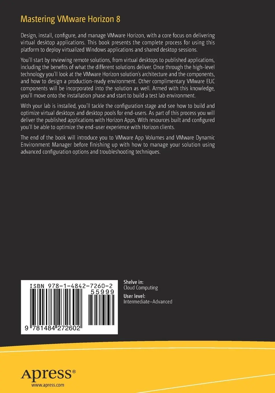 Rückseite: 9781484272602 | Mastering Vmware Horizon 8 | Peter von Oven | Taschenbuch | xxvi
