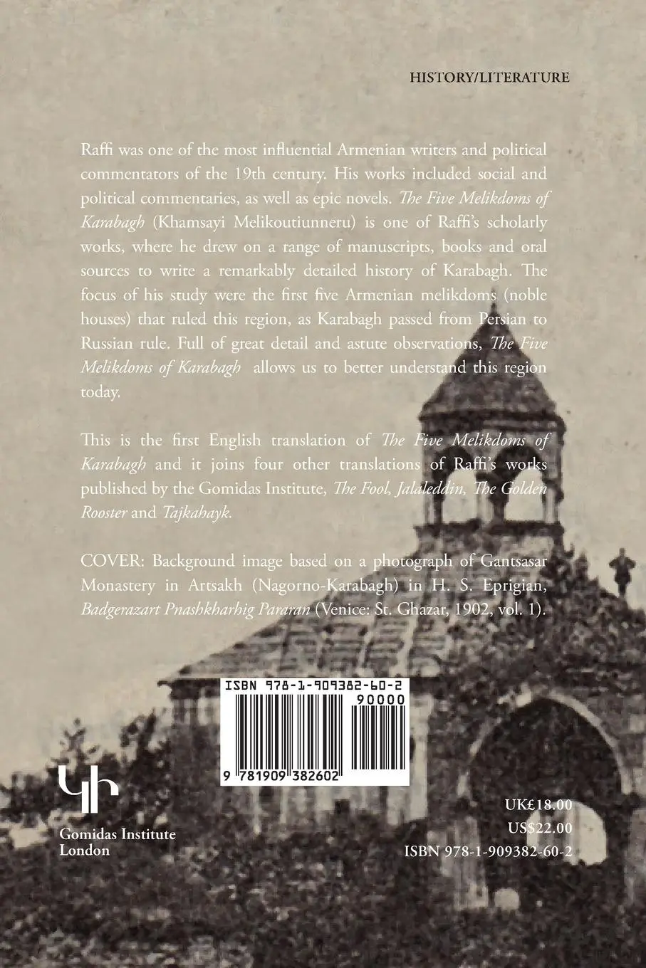 Rückseite: 9781909382602 | The Five Melikdoms of Karabagh | Hagob Melik Hagobian (u. a.) | Buch