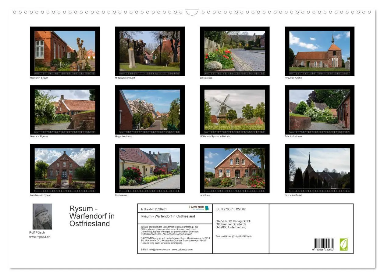 Bild: 9783516122602 | Rysum - Warfendorf in Ostfriesland (Wandkalender 2026 DIN A2 quer),...