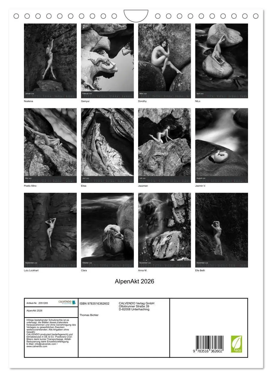 Bild: 9783516362602 | AlpenAkt 2026 (Wandkalender 2026 DIN A4 hoch), CALVENDO Monatskalender
