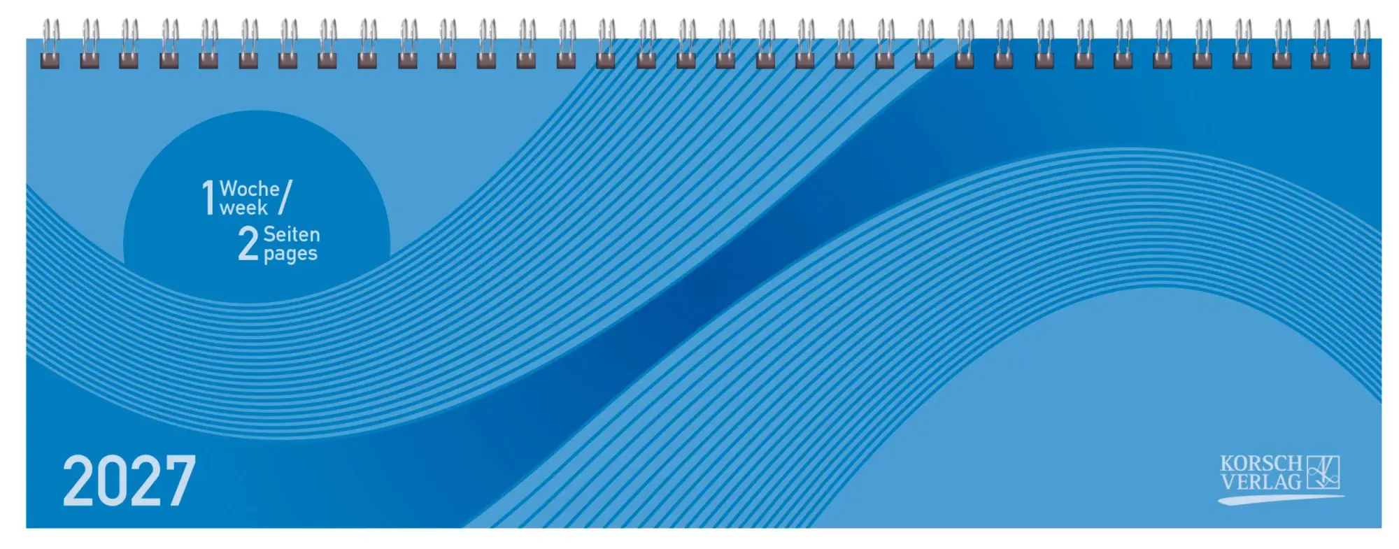 Cover: 9783819302602 | Tischkalender quer Professional Colourlux 2027 blau | Korsch Verlag