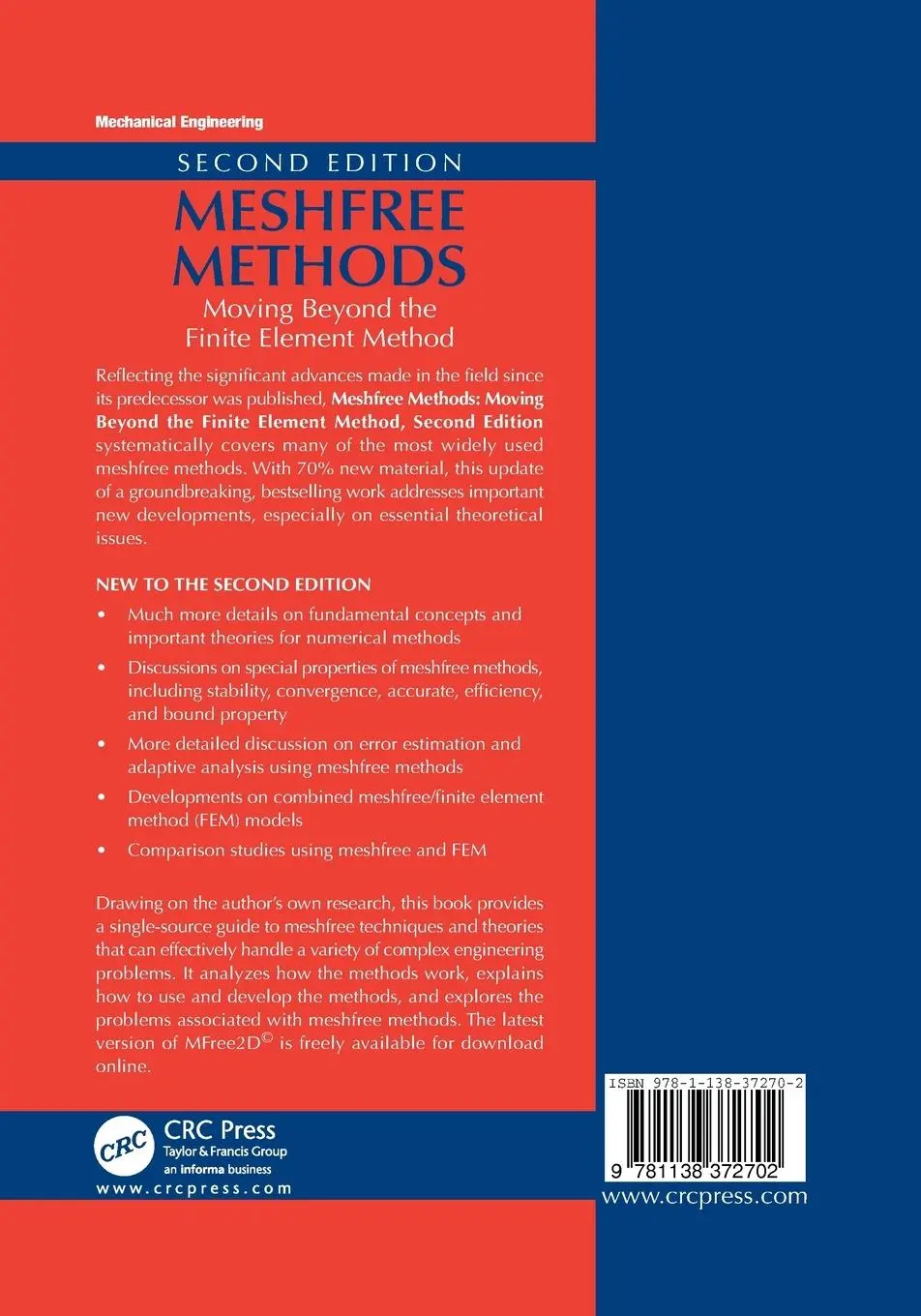 Rückseite: 9781138372702 | Meshfree Methods | G. R. Liu | Taschenbuch | Englisch | 2018