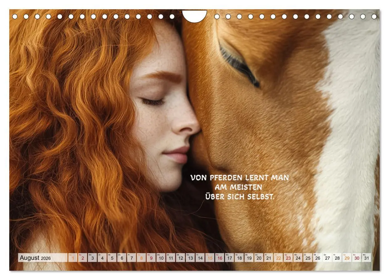 Bild: 9783457262702 | Pferde und Seelensprüche (Wandkalender 2026 DIN A4 quer), CALVENDO...