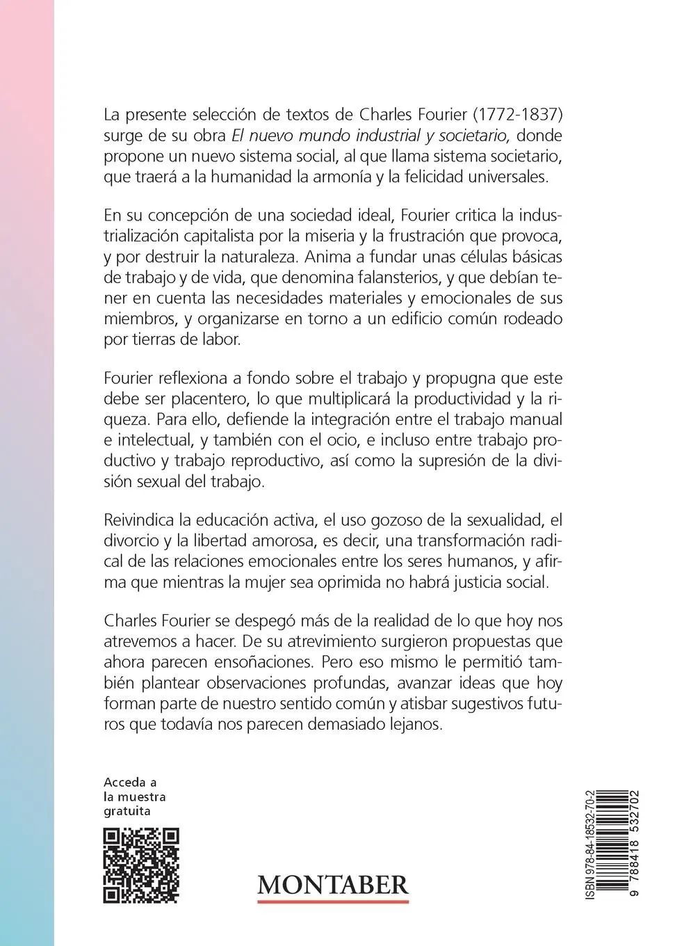 Rückseite: 9788418532702 | El falansterio | La utopía de la felicidad social | Charles Fourier