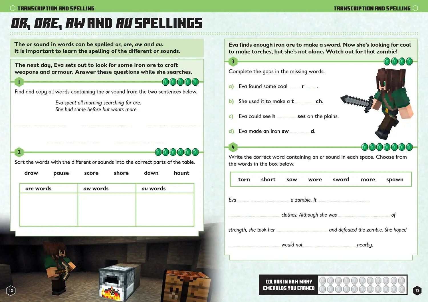 Bild: 9780008462802 | Minecraft English Ages 5-6 | Official Workbook | Collins Ks1 | Buch