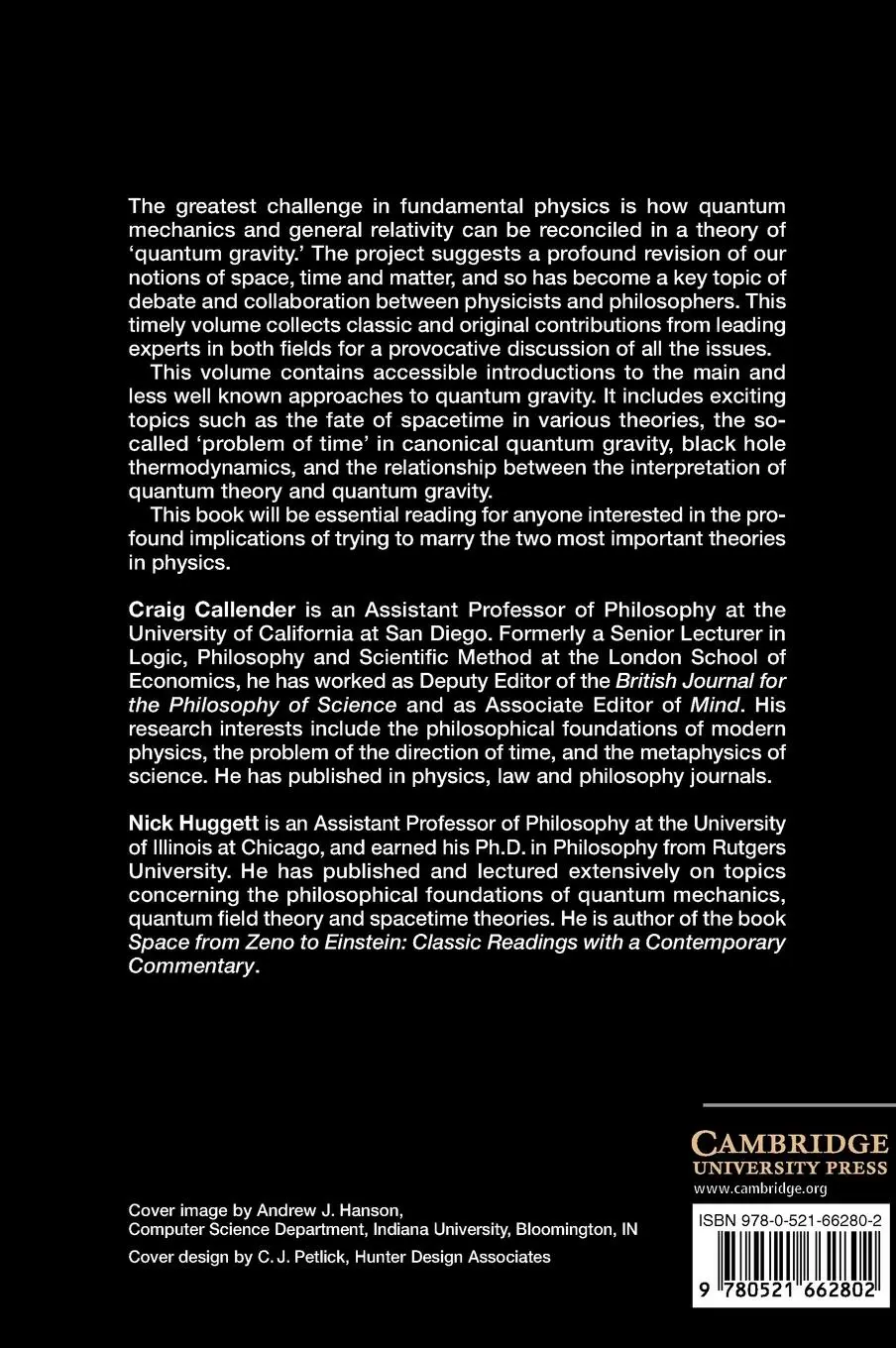 Rückseite: 9780521662802 | Physics Meets Philosophy at the Planck Scale | Craig Callender (u. a.)