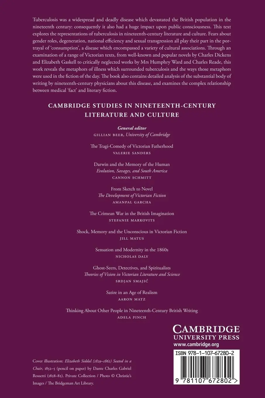 Rückseite: 9781107672802 | Tuberculosis and the Victorian Literary Imagination | Katherine Byrne