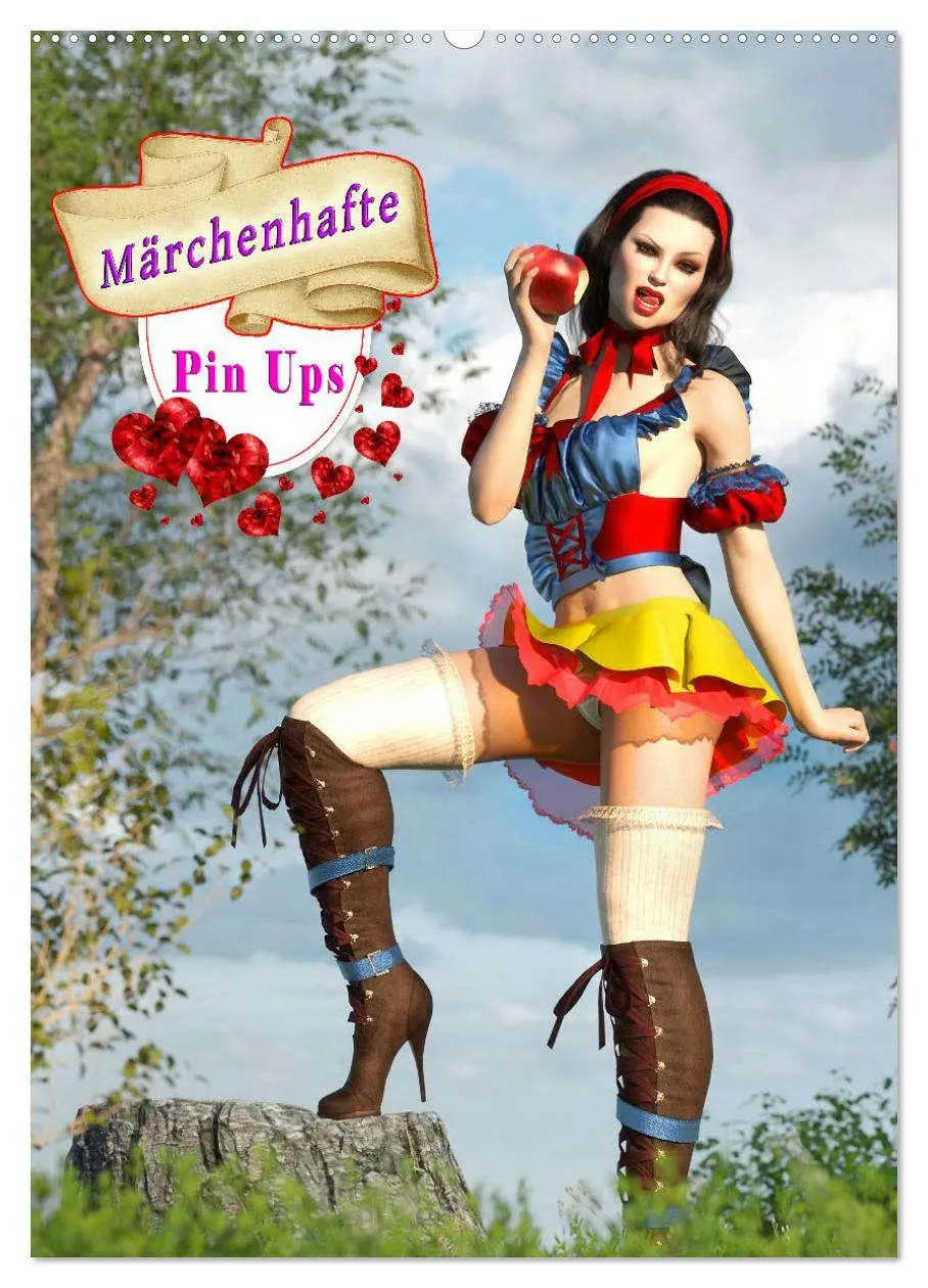 Cover: 9783516332902 | Märchenhafte Pin Ups (Wandkalender 2026 DIN A2 hoch), CALVENDO...