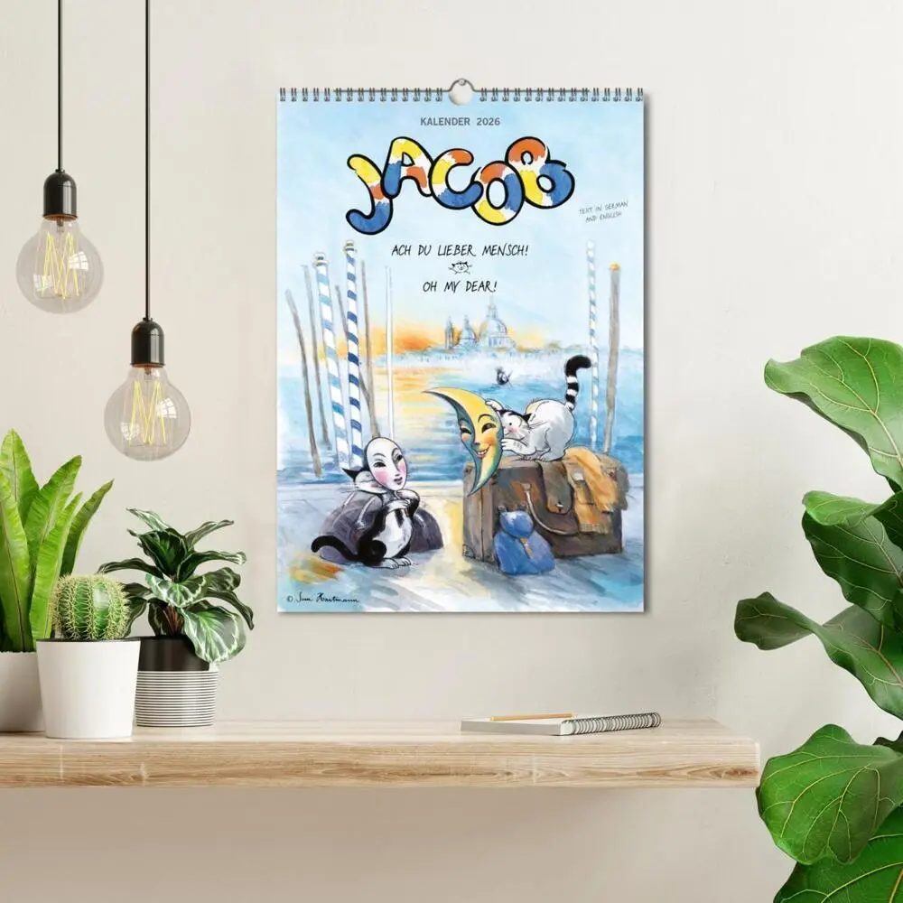 Bild: 9783516642902 | Kater Jacob: Ach Du lieber Mensch (Wandkalender 2026 DIN A3 hoch),...