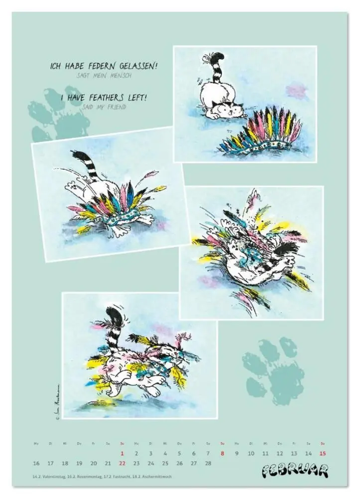 Bild: 9783516642902 | Kater Jacob: Ach Du lieber Mensch (Wandkalender 2026 DIN A3 hoch),...