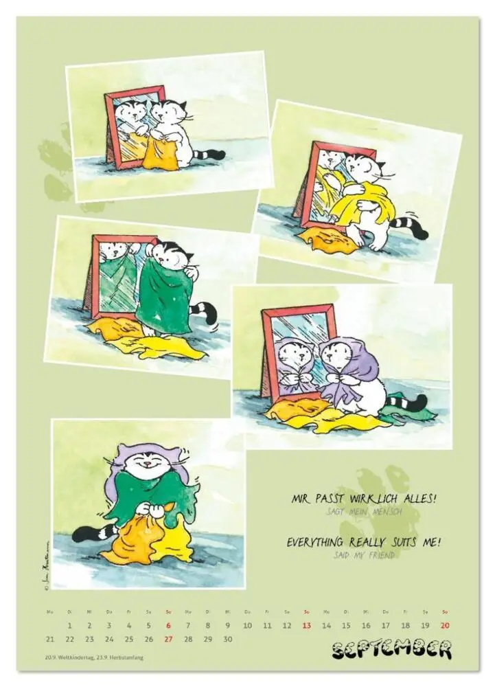 Bild: 9783516642902 | Kater Jacob: Ach Du lieber Mensch (Wandkalender 2026 DIN A3 hoch),...