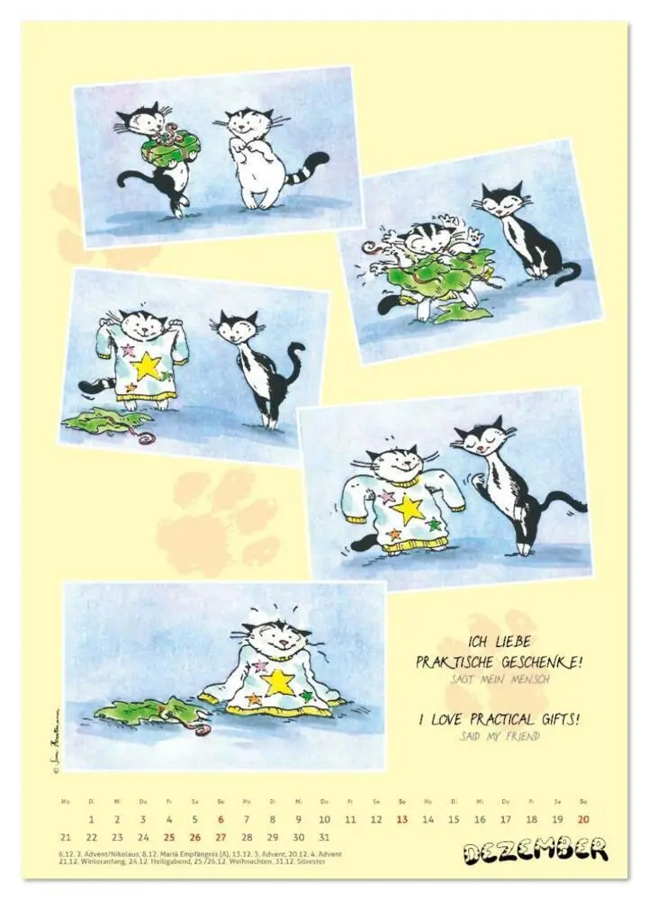 Bild: 9783516642902 | Kater Jacob: Ach Du lieber Mensch (Wandkalender 2026 DIN A3 hoch),...