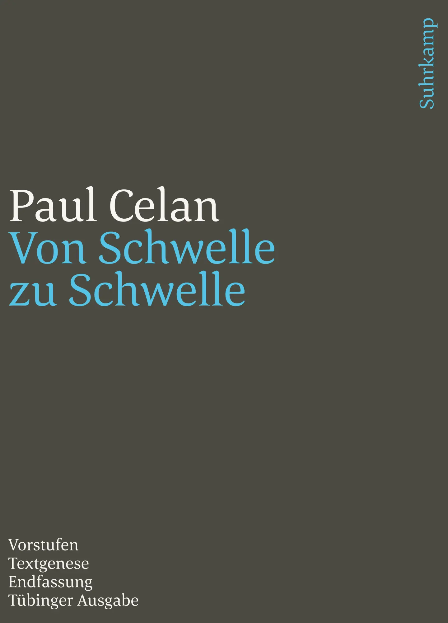 Cover: 9783518242902 | Werke. Tübinger Ausgabe | Paul Celan | Taschenbuch | 141 S. | Deutsch