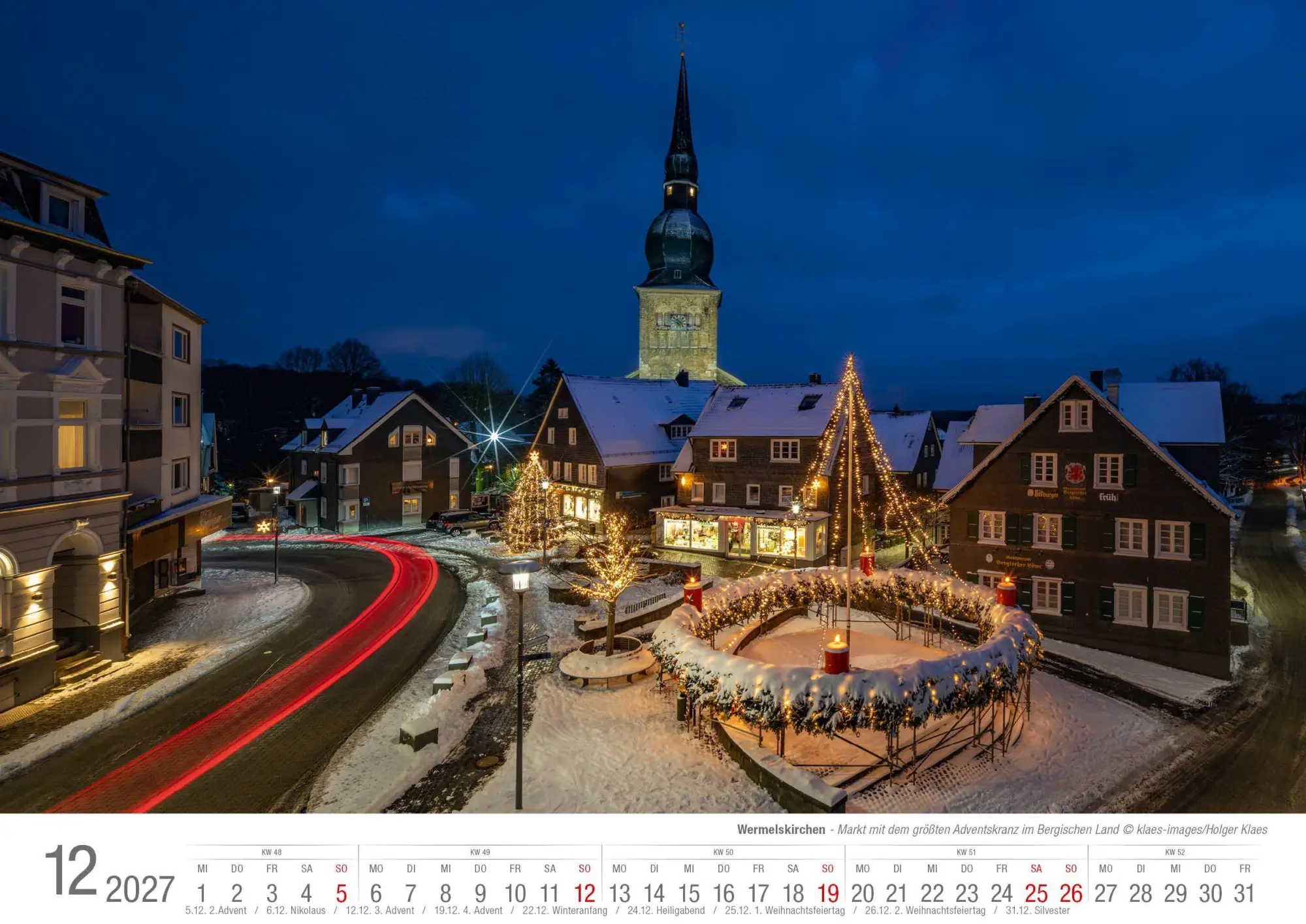 Bild: 9783965352902 | Wermelskirchen 2027 Bildkalender A3 Spiralbindung | Holger Klaes