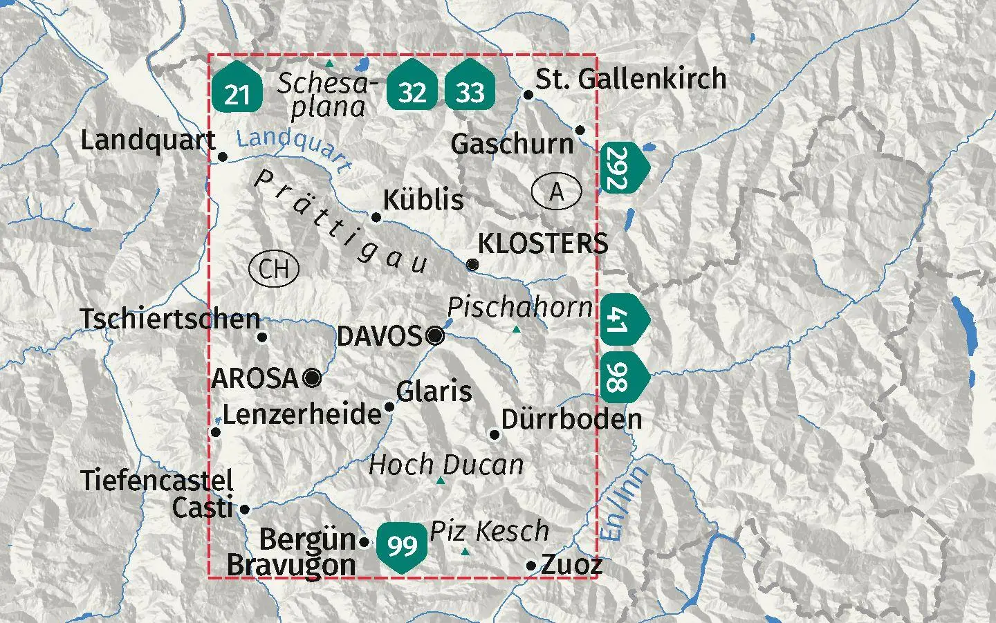 Bild: 9783991542902 | KOMPASS Wanderkarte 113 Davos, Arosa, Prättigau, Klosters 1:40.000