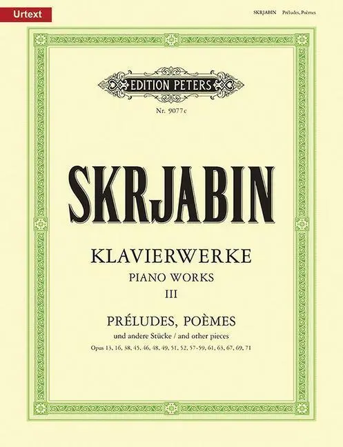 Cover: 9790014072902 | Ausgewählte Klavierwerke 3: Préludes, Poèmes und andere Stücke | Buch