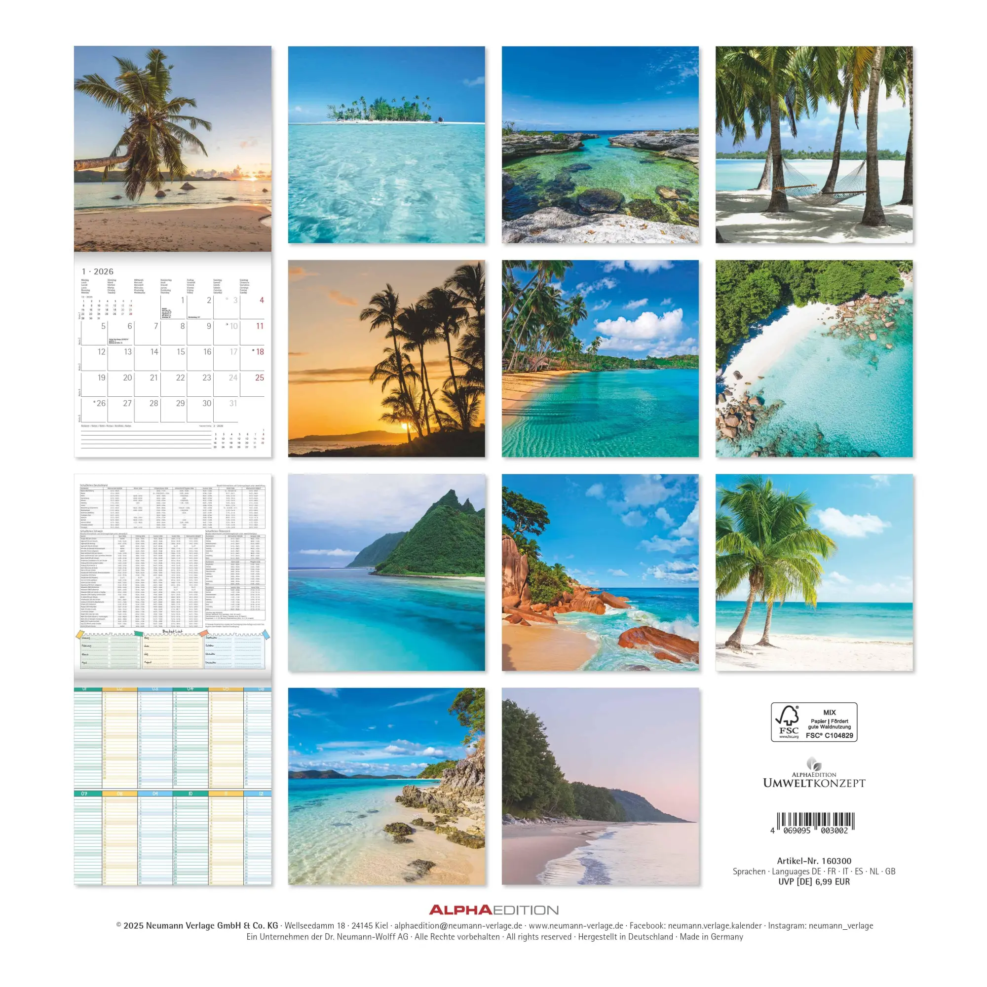 Rückseite: 4069095003002 | Summer Dreams 2026 - Broschürenkalender 30x30 cm (30x60 geöffnet) -...