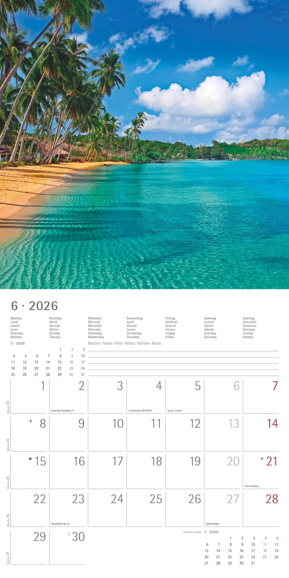 Bild: 4069095003002 | Summer Dreams 2026 - Broschürenkalender 30x30 cm (30x60 geöffnet) -...