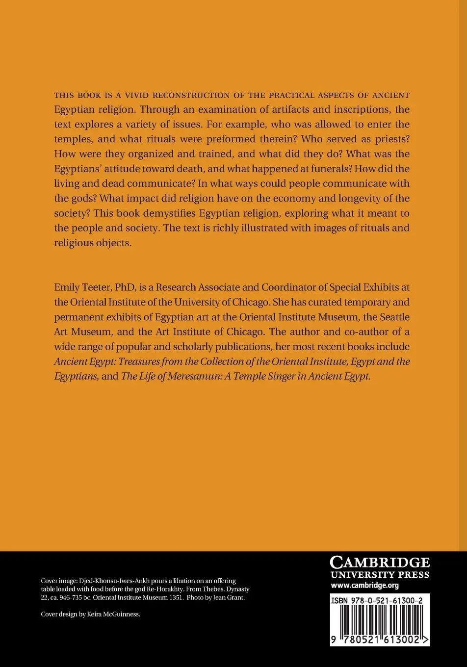 Rückseite: 9780521613002 | Religion and Ritual in Ancient Egypt | Emily Teeter | Taschenbuch