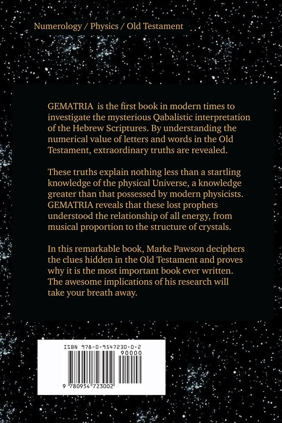 Rückseite: 9780954723002 | Gematria | Marke Pawson | Taschenbuch | Kartoniert / Broschiert | 2022