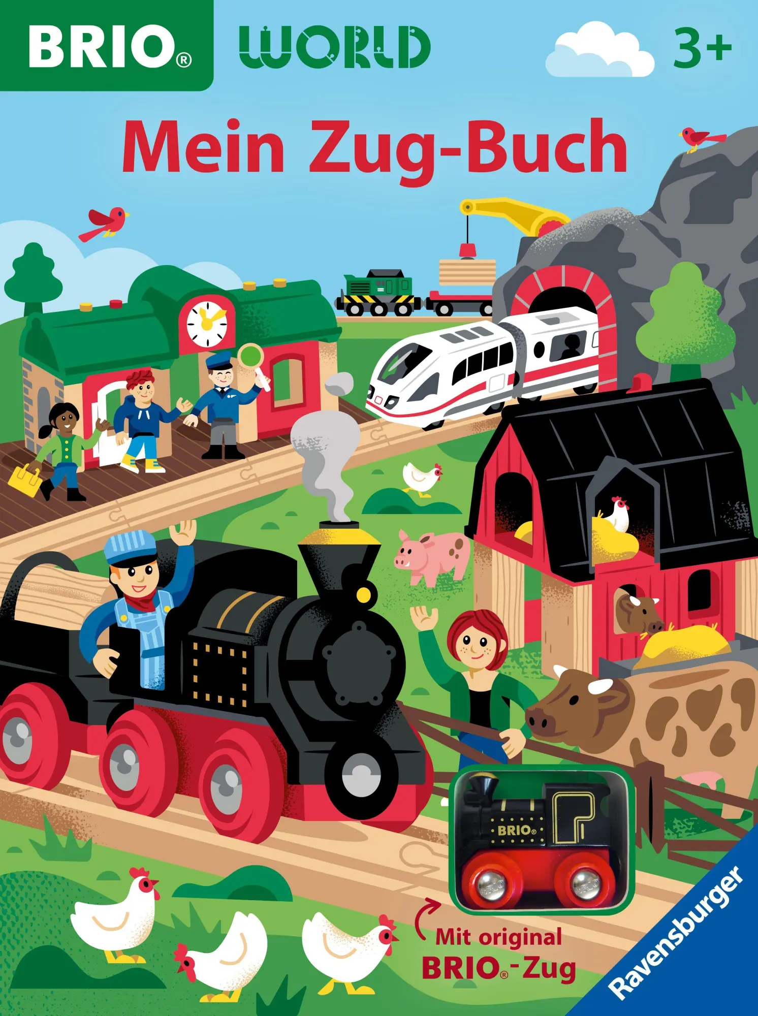 BRIO World: Mein Zug-Buch - Großes Vorlese-Spielbuch mit original BRIO-Zug und Gleisspuren auf jeder Seite - Neuware