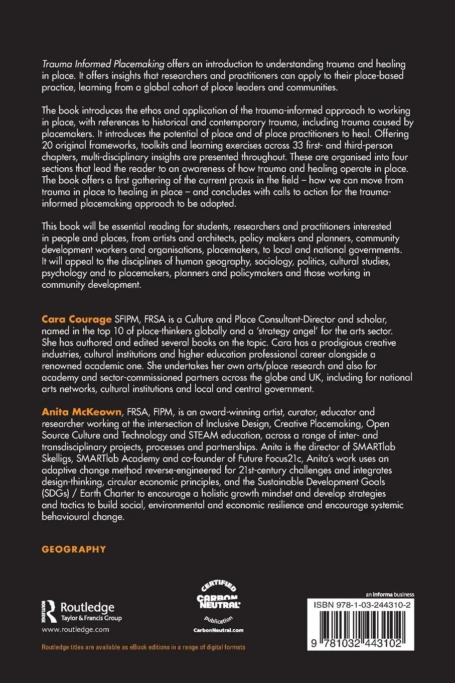 Rückseite: 9781032443102 | Trauma Informed Placemaking | Cara Courage (u. a.) | Taschenbuch