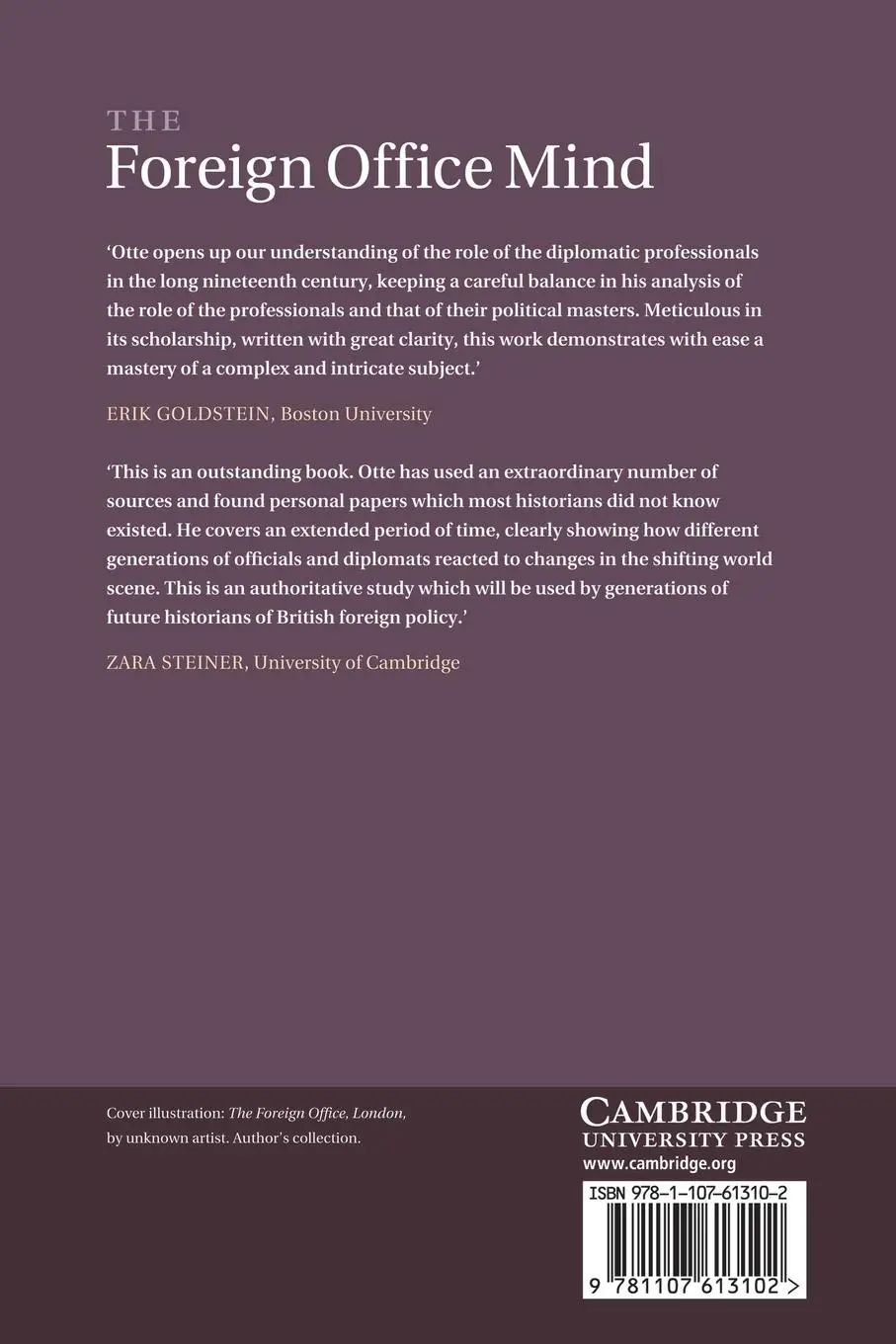 Rückseite: 9781107613102 | The Foreign Office Mind | T. G. Otte | Taschenbuch | Englisch | 2013