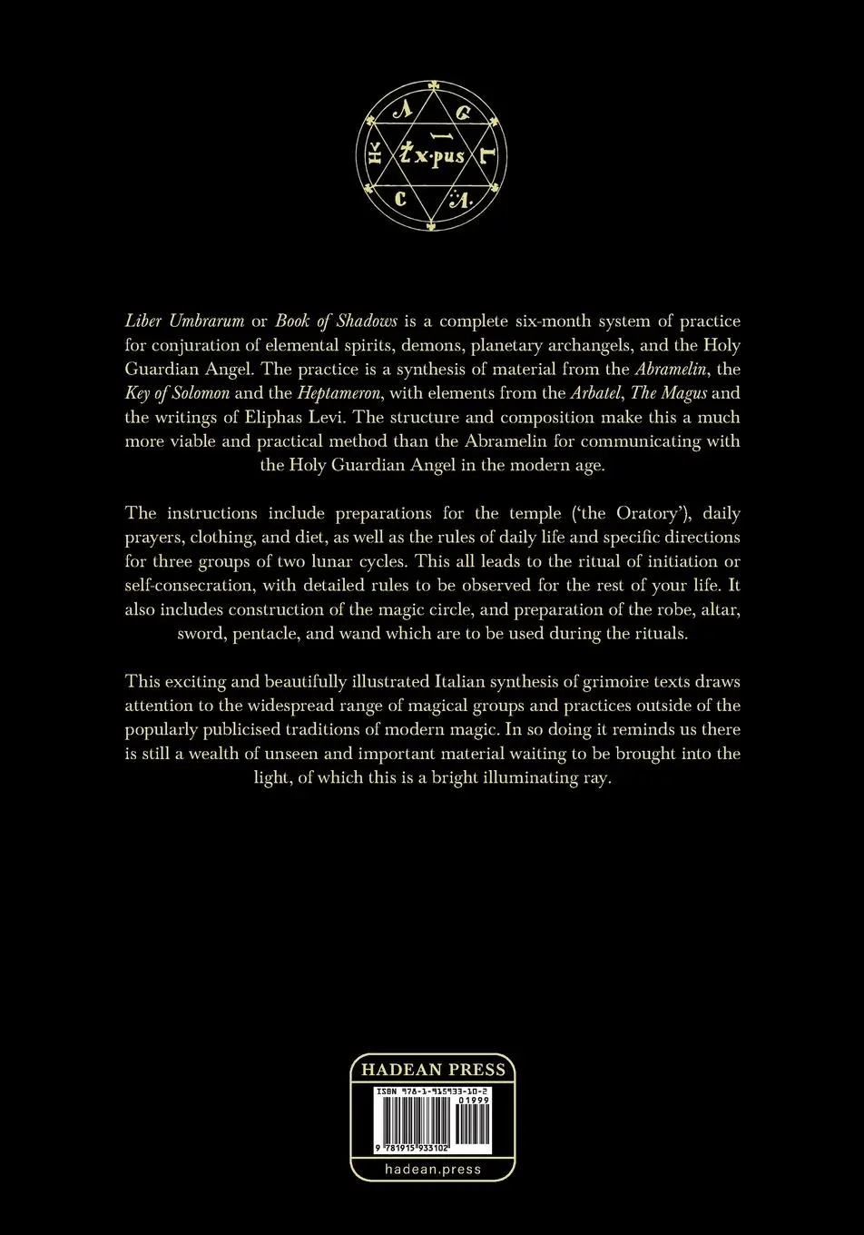 Rückseite: 9781915933102 | Liber Umbrarum | Book of Shadows | Pier Luca Pierini | Taschenbuch