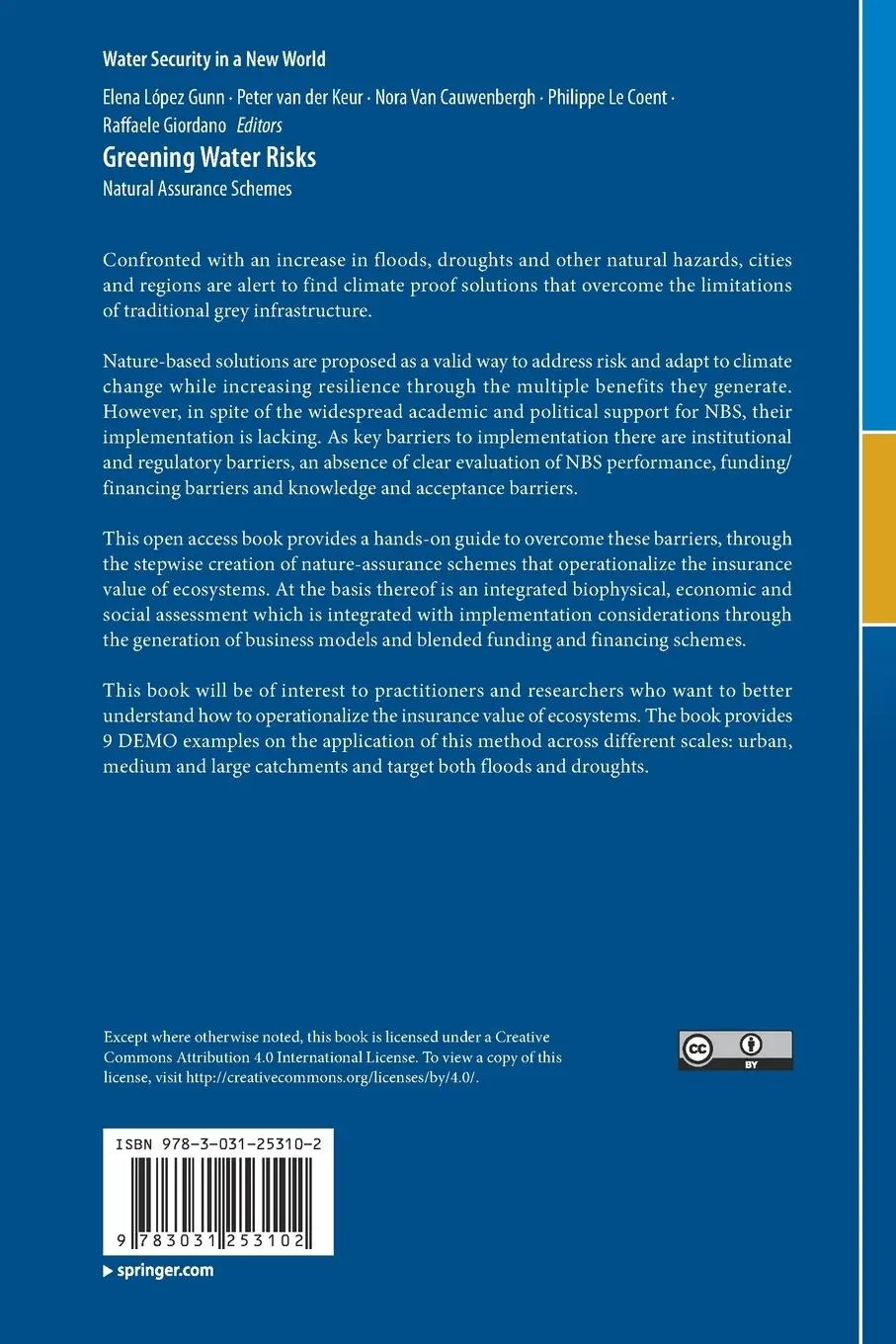 Rückseite: 9783031253102 | Greening Water Risks | Natural Assurance Schemes | López-Gunn (u. a.)