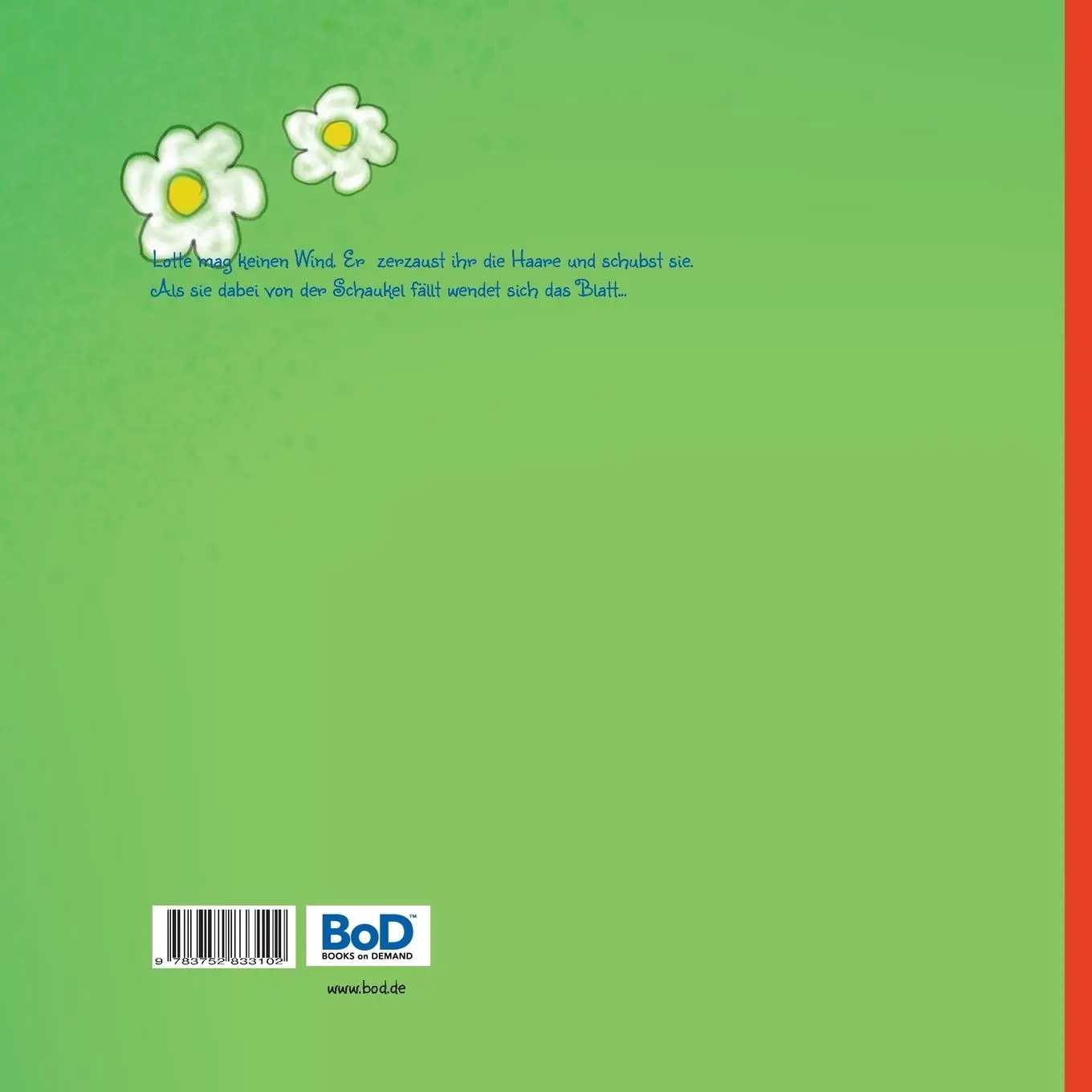 Rückseite: 9783752833102 | Lotte und der Wind | Günter Tiede | Taschenbuch | 24 S. | Deutsch