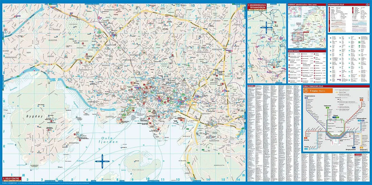 Bild: 9783866093102 | Borch Map Oslo | (Land-)Karte | Mehrfarbendruck. Gefalzt | 2 S. | 2023