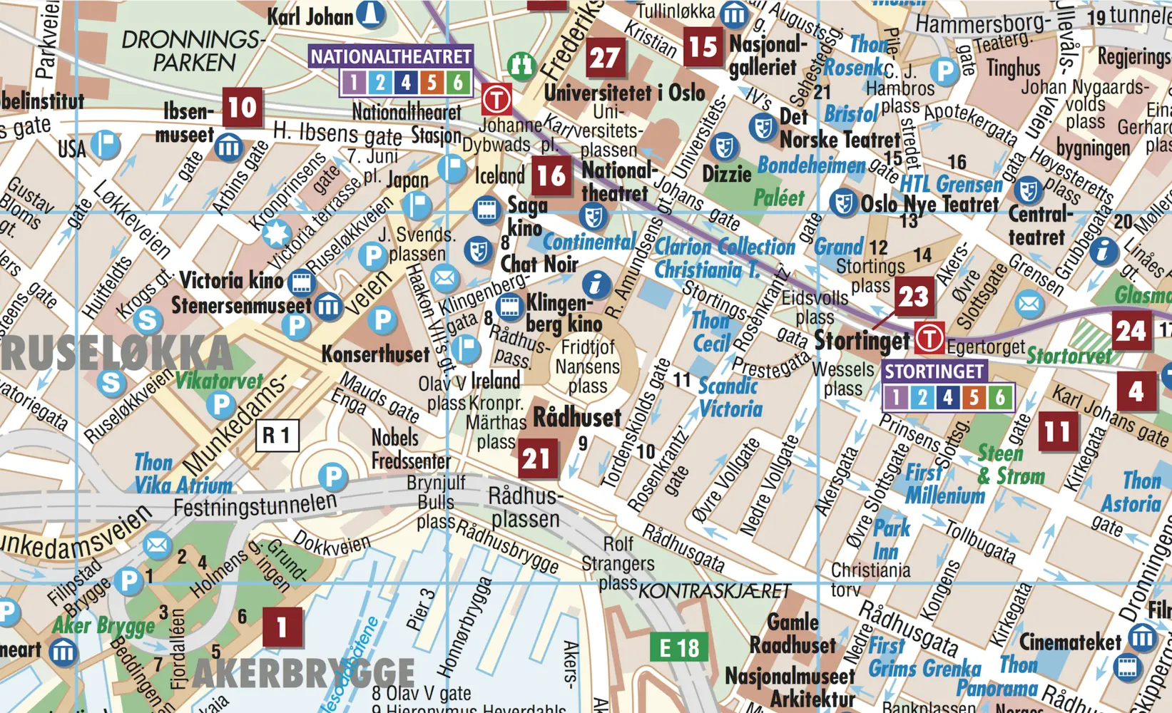 Bild: 9783866093102 | Borch Map Oslo | (Land-)Karte | Mehrfarbendruck. Gefalzt | 2 S. | 2023