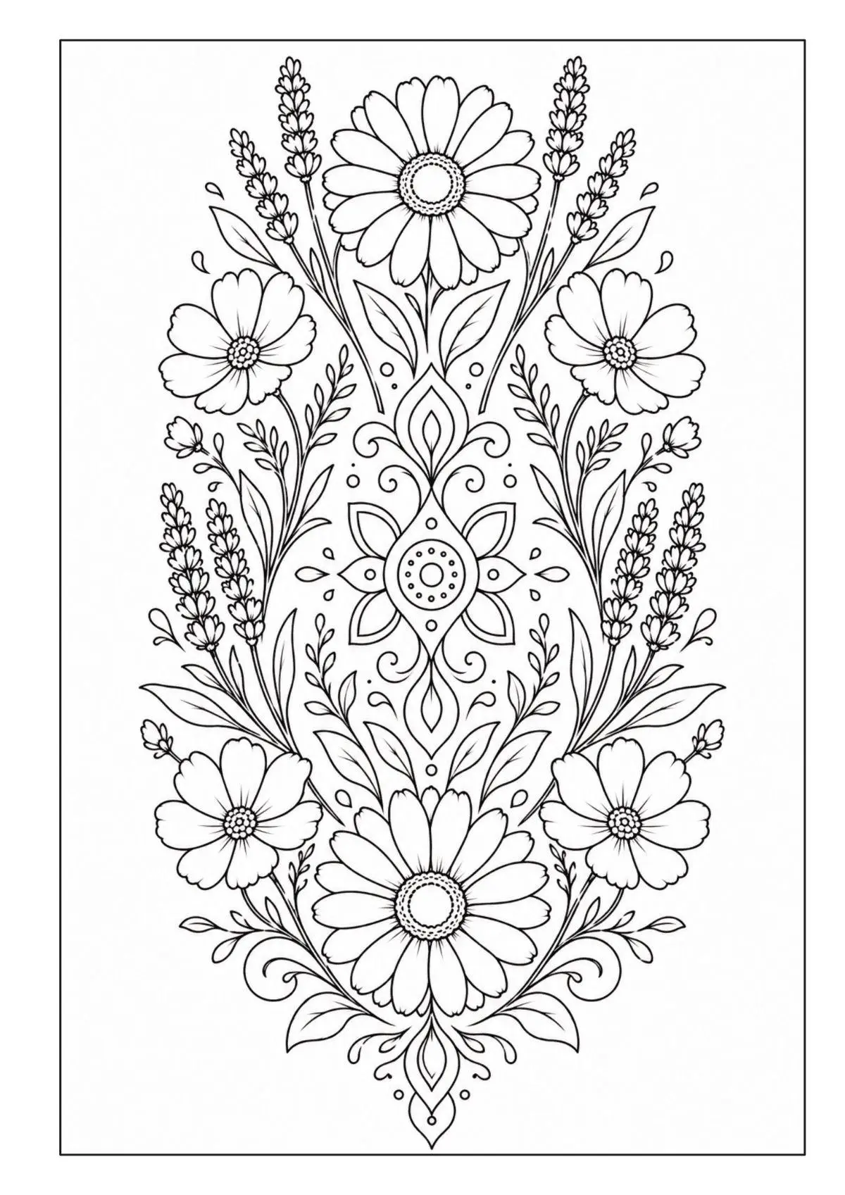 Bild: 9783986573102 | Mandala Blumen Malbuch für Erwachsene mit 100 floralen Ausmalmotiven