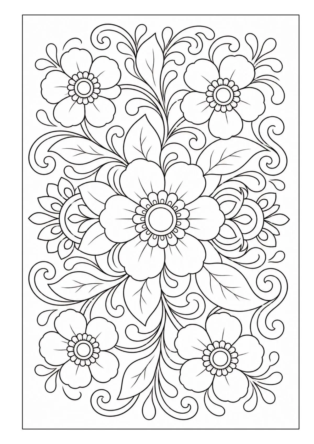 Bild: 9783986573102 | Mandala Blumen Malbuch für Erwachsene mit 100 floralen Ausmalmotiven