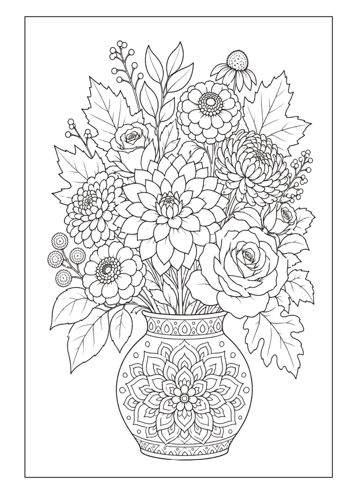Bild: 9783986573102 | Mandala Blumen Malbuch für Erwachsene mit 100 floralen Ausmalmotiven