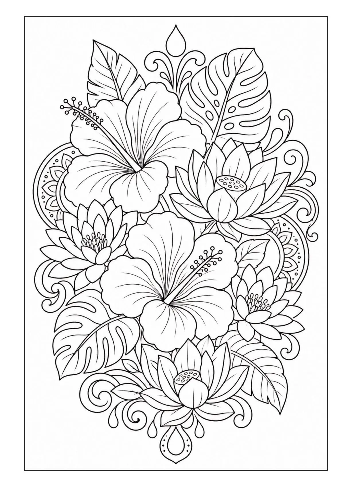 Bild: 9783986573102 | Mandala Blumen Malbuch für Erwachsene mit 100 floralen Ausmalmotiven