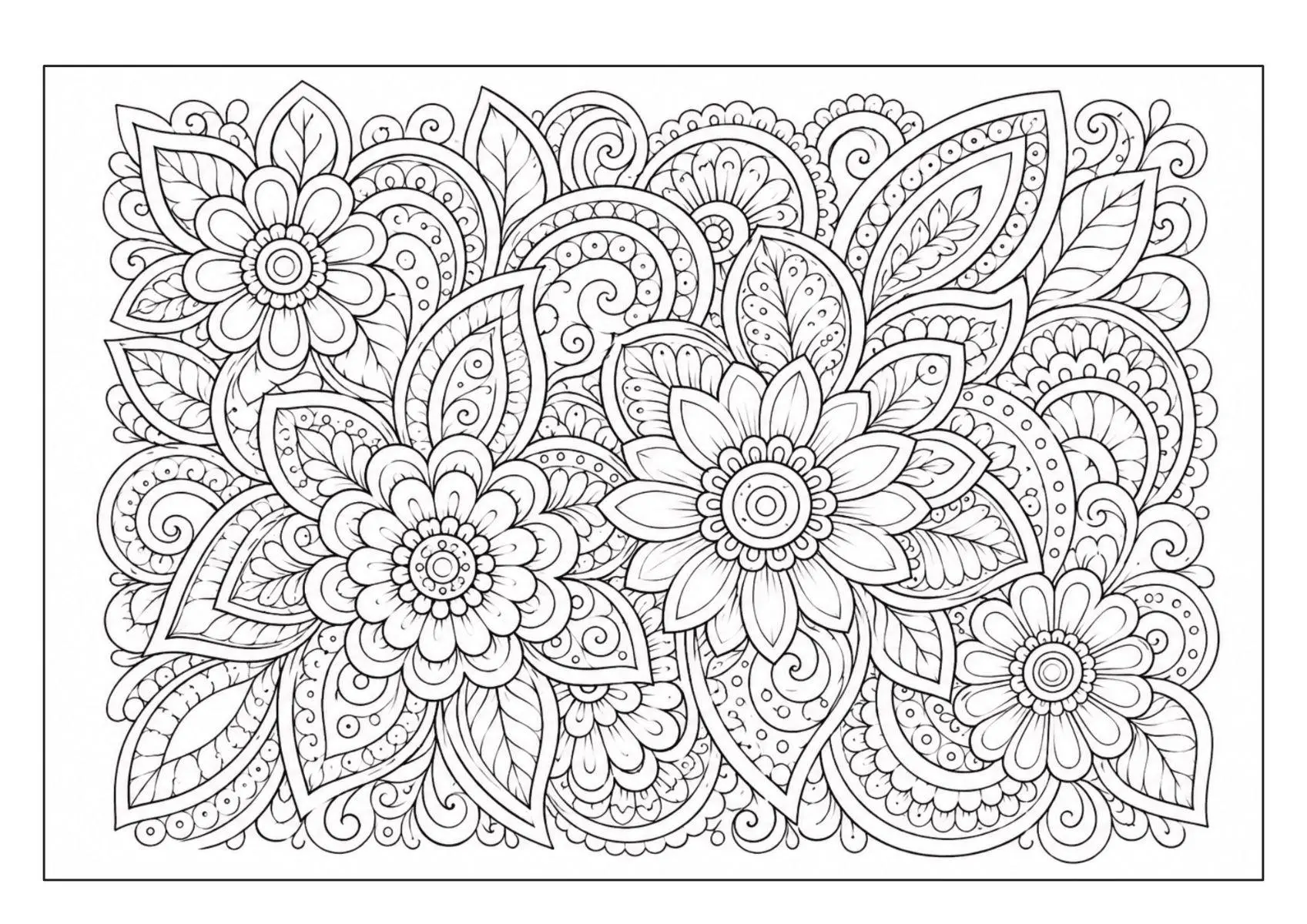 Bild: 9783986573102 | Mandala Blumen Malbuch für Erwachsene mit 100 floralen Ausmalmotiven