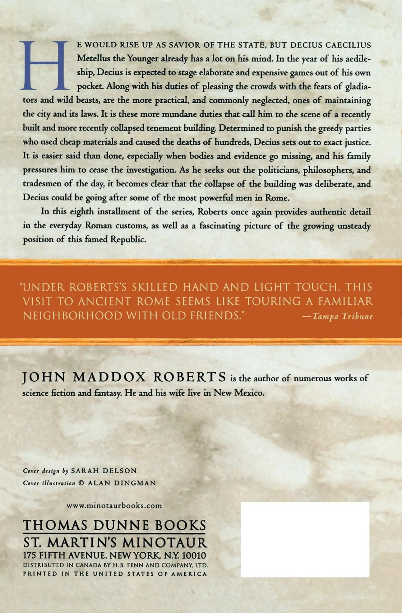 Rückseite: 9780312323202 | The River God's Vengeance | John Maddox Roberts | Taschenbuch | 2000