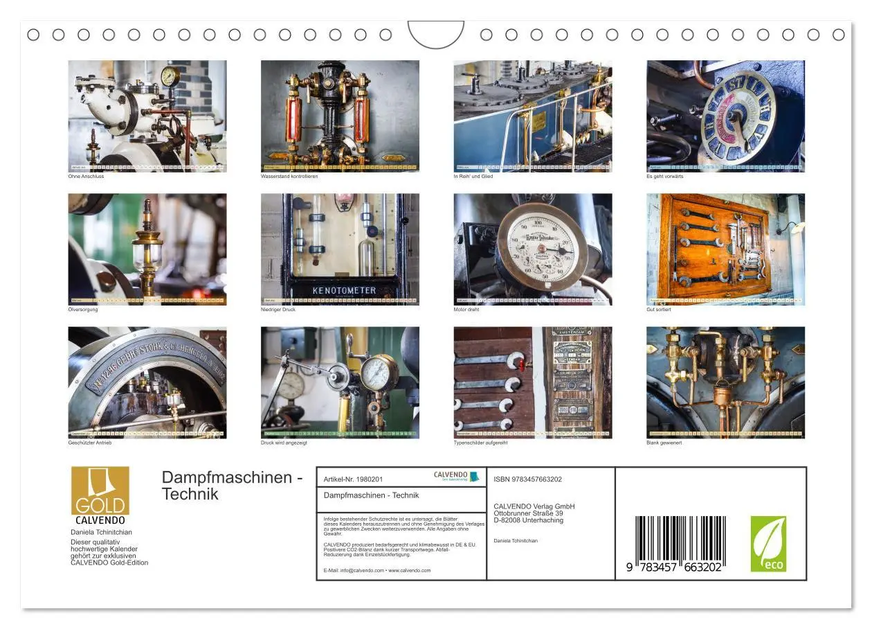 Bild: 9783457663202 | Dampfmaschinen - Technik (Wandkalender 2026 DIN A4 quer), CALVENDO...