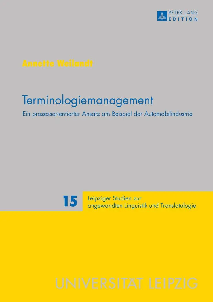 Cover: 9783631663202 | Terminologiemanagement | Annette Weilandt | Buch | Deutsch | 2015