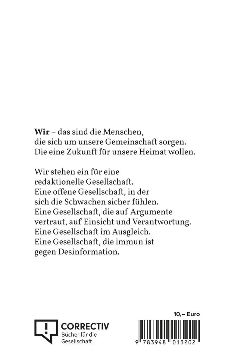 Rückseite: 9783948013202 | Was wir wollen | David Schraven | Taschenbuch | 48 S. | Deutsch | 2022