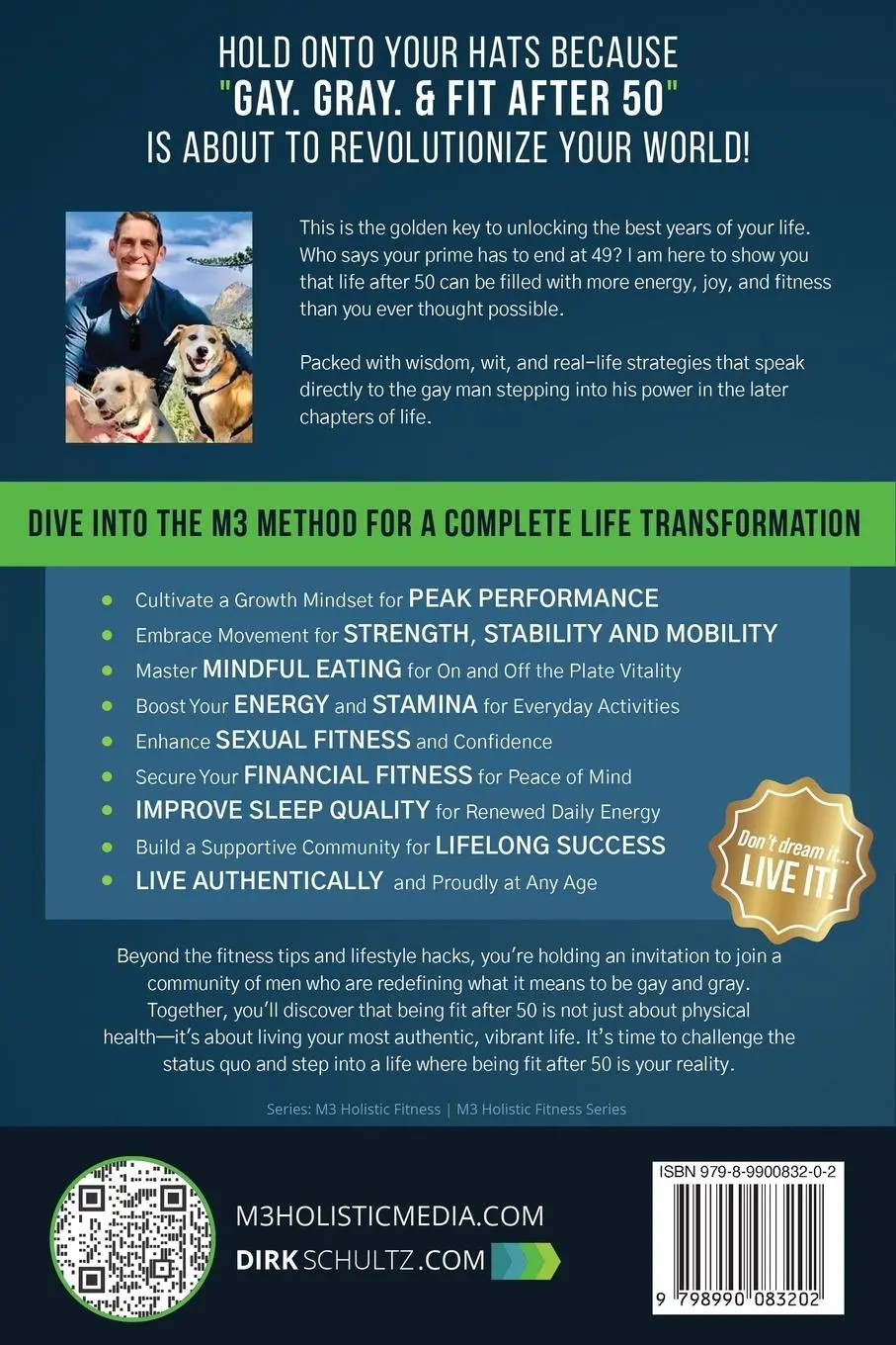 Rückseite: 9798990083202 | Gay, Gray, &amp; Fit after 50 | Holistic Fitness Guide for Gay Men. | Buch