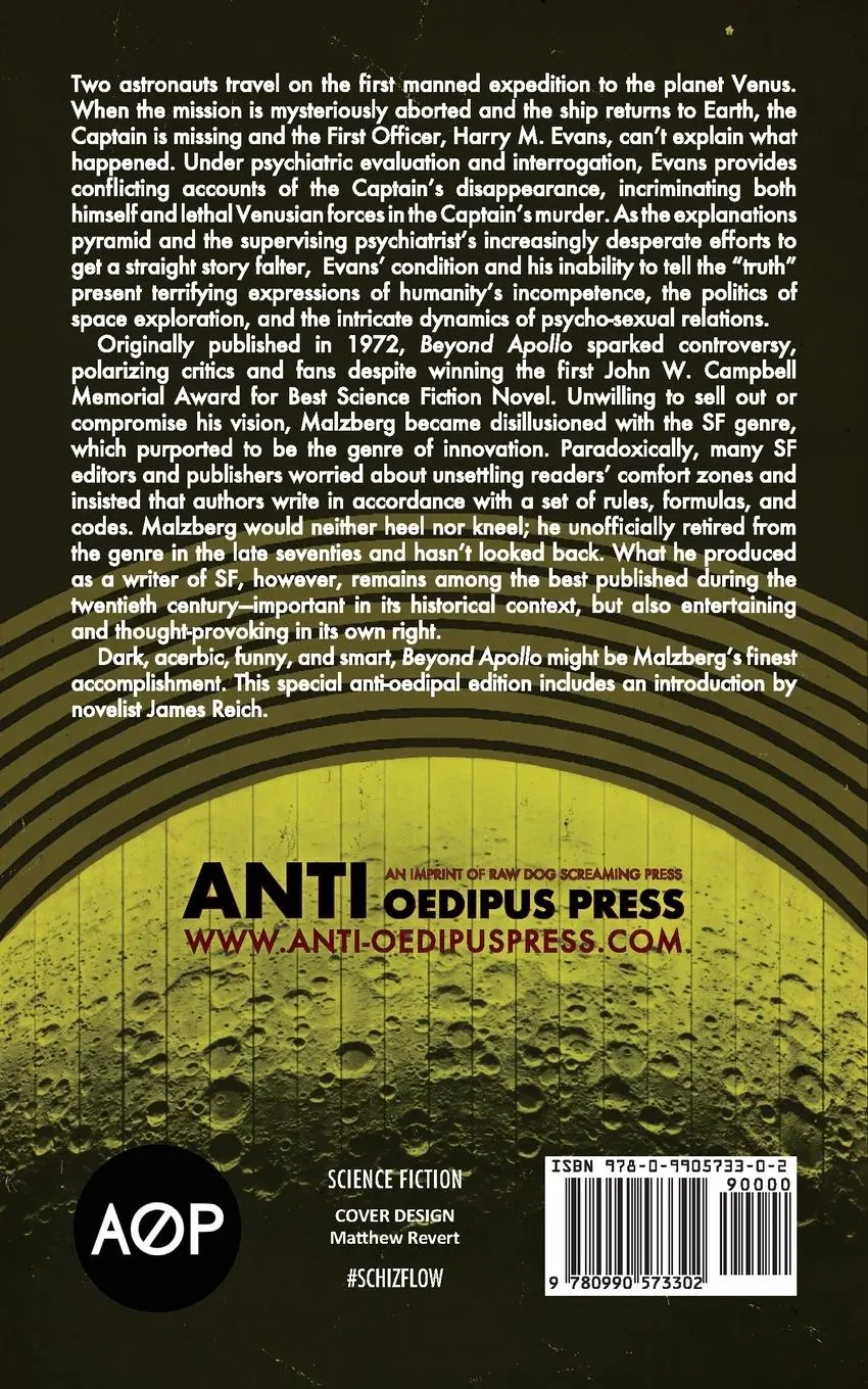Rückseite: 9780990573302 | Beyond Apollo | Barry N. Malzberg | Taschenbuch | Englisch | 2015