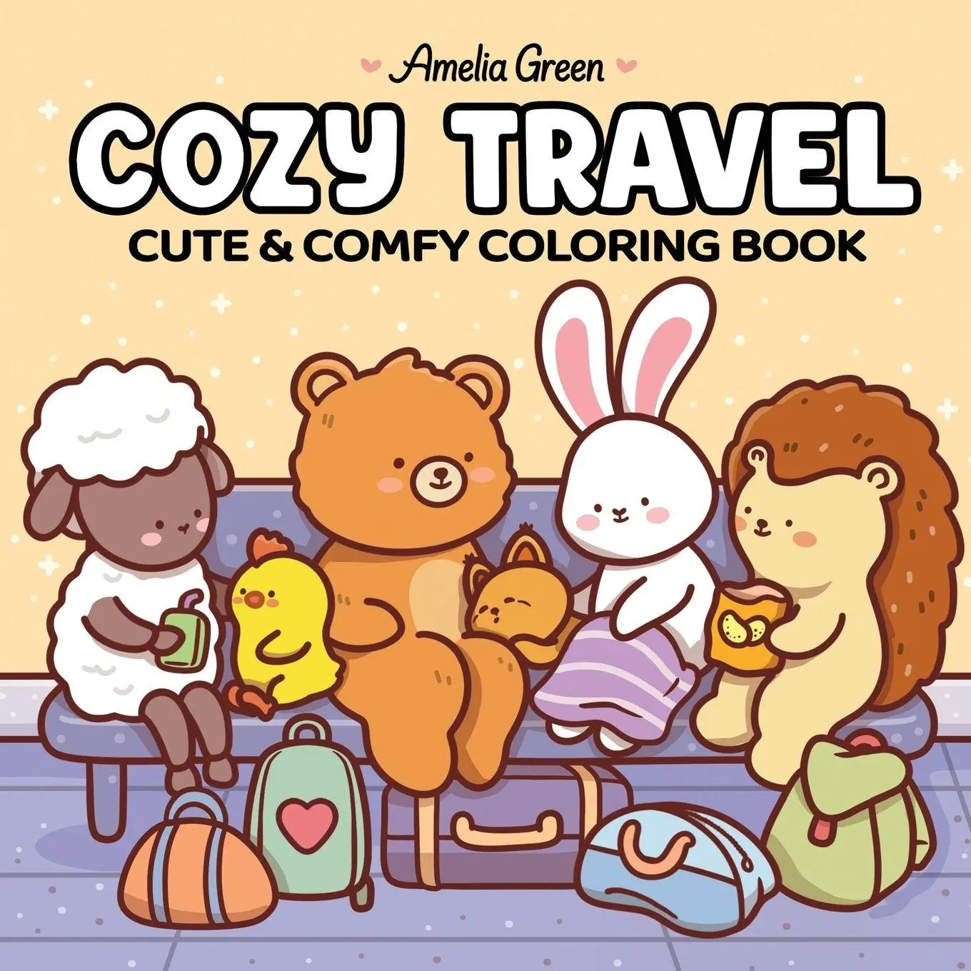 Cover: 9781964113302 | Cozy Travel | Cute &amp; Comfy Coloring Book for Adults and Teens | Green