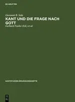 Cover: 9783110123302 | Kant und die Frage nach Gott | Giovanni B. Sala | Buch | Deutsch